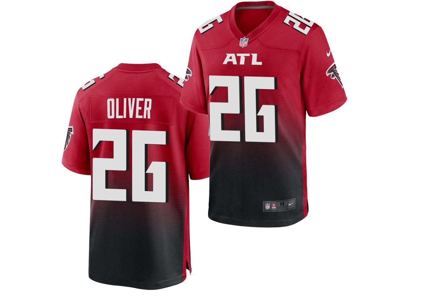 Men Atlanta Falcons #26 Isaiah Oliver Nike Red Game NFL Jersey->atlanta falcons->NFL Jersey